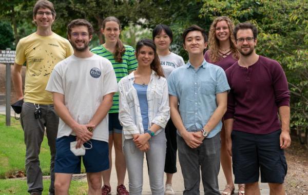 (Left-Right) Will Ratcliff, Ben Seleb, Emma Bingham, Ellen Liu, Siya Xie, Chris Zhang, Cassie Shriver, Zach Mobille