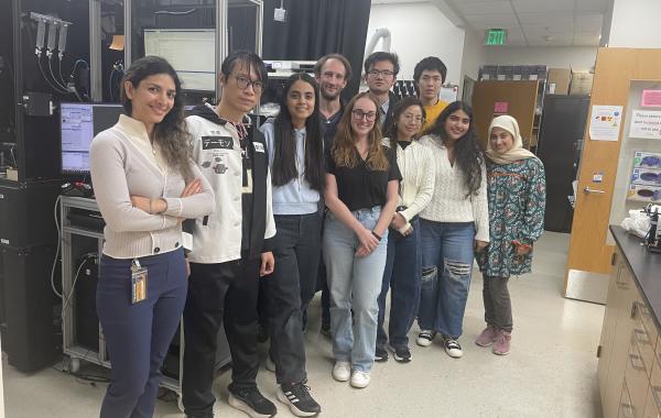 Farzaneh Najafi, who is affiliated with the Parker H. Petit Institute for Bioengineering and Bioscience and the Neuro Next Initiative, with her research group.