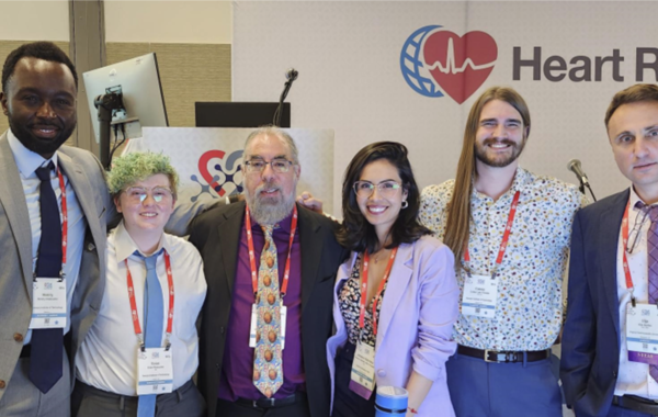 Fenton (center) with students Henry Chionuma, Evan Rheaume, Jimena Siles-Paredes, Casey Lee-Trimble, and Ilja Uzelac