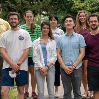 (Left-Right) Will Ratcliff, Ben Seleb, Emma Bingham, Ellen Liu, Siya Xie, Chris Zhang, Cassie Shriver, Zach Mobille